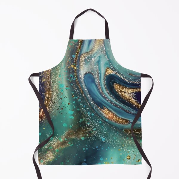 Item preview, Iridescent Green And Gold Marble designed and sold by MadeByMishkaN.