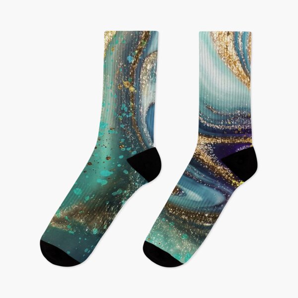 Item preview, Iridescent Green And Gold Marble designed and sold by MadeByMishkaN.