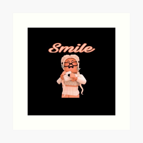 Roblox Face Smiley Avatar Funny Art Print for Sale by soebekhi