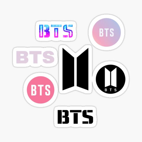 Fan BTS đích thực sẽ không thể cưỡng lại tiếp xúc với những chiếc sticker logo BTS độc đáo trên ảnh liên quan!