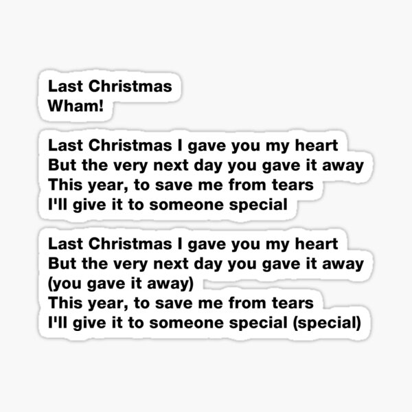 Wham Last Christmas Stickers Redbubble