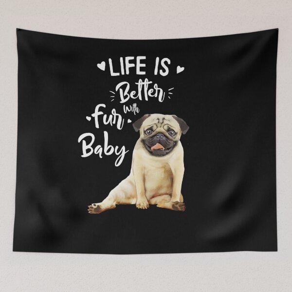 Item preview, Pug lovers, Life is better with fur baby designed and sold by Collagedream.