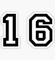 Number 16 Stickers | Redbubble