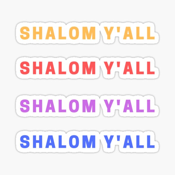 Artikel-Vorschau von Shalom Y'all Sticker Pack - Bunt, designt und verkauft von Jori Reiken.