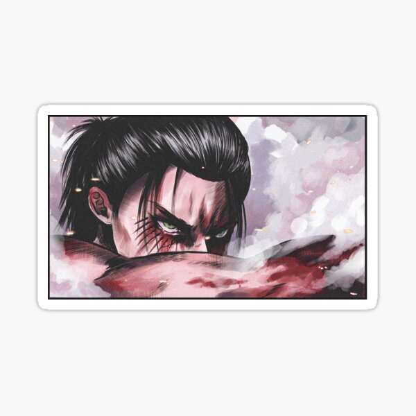 Fallen Angel Eren Yeager Minimalist Sticker