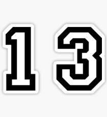 Number Thirteen Sticker