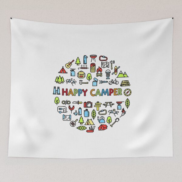 Item preview, Happy Camper Camping Symbols for Tent and RV Campers  designed and sold by FazCreations.