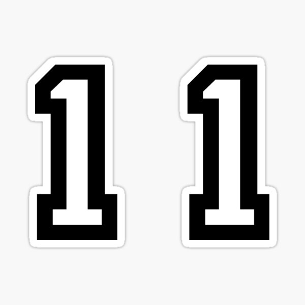 11:11 eleven o clock 80s retro numbers Sticker