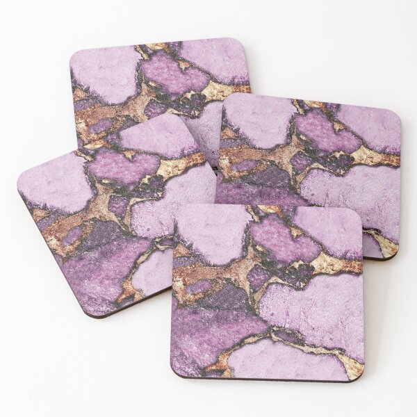Item preview, Purple And Gold Marble Abstract designed and sold by MadeByMishkaN.
