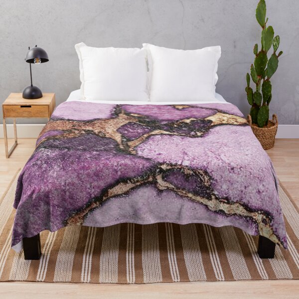 Item preview, Purple And Gold Marble Abstract designed and sold by MadeByMishkaN.