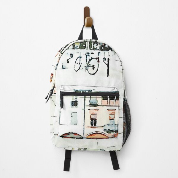 Item preview, Square with ancient buildings fountain and bicycle designed and sold by Giuseppe Cocco.