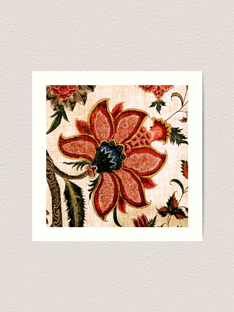 Indian Floral Tapestry ca. 1800 Print Greeting Card for Sale by