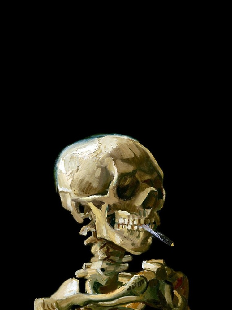 Vincent van Gogh Head of a Skeleton with a Burning Cigarette by pdgraphics