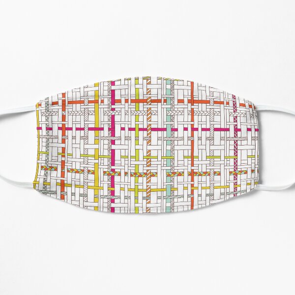 Woven Pen Pattern Flat Mask