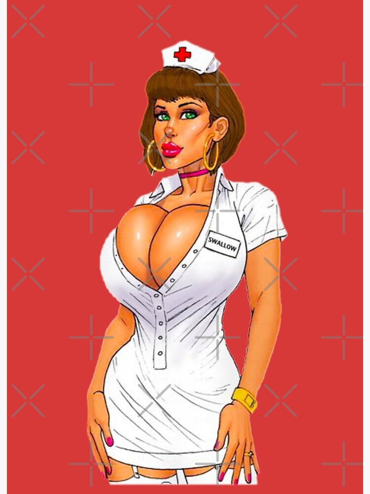 Sexy Big Tits Nurse Art Board Print for Sale by Sai Wanna
