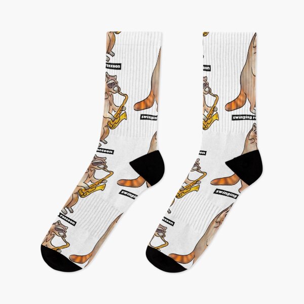 Item preview, Swinging raccoon playing tenor sax designed and sold by Xdelacra.