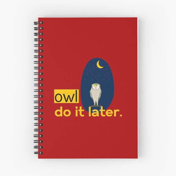 Item preview, Owl do it later procastinating designed and sold by Tecnofa.