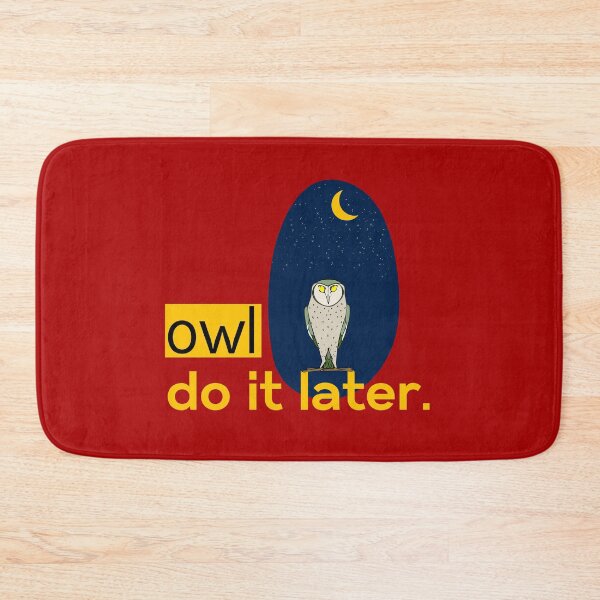 Item preview, Owl do it later procastinating designed and sold by Tecnofa.