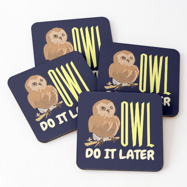 Item preview, Owl do it later procastinating designed and sold by Tecnofa.