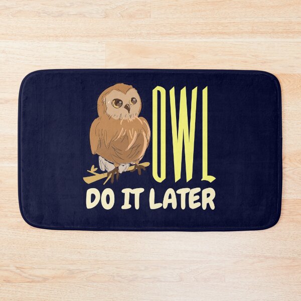 Item preview, Owl do it later procastinating designed and sold by Tecnofa.