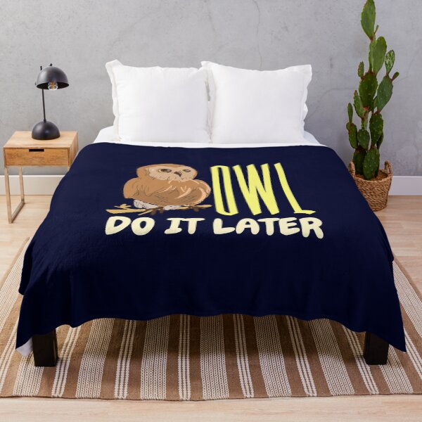 Item preview, Owl do it later procastinating designed and sold by Tecnofa.