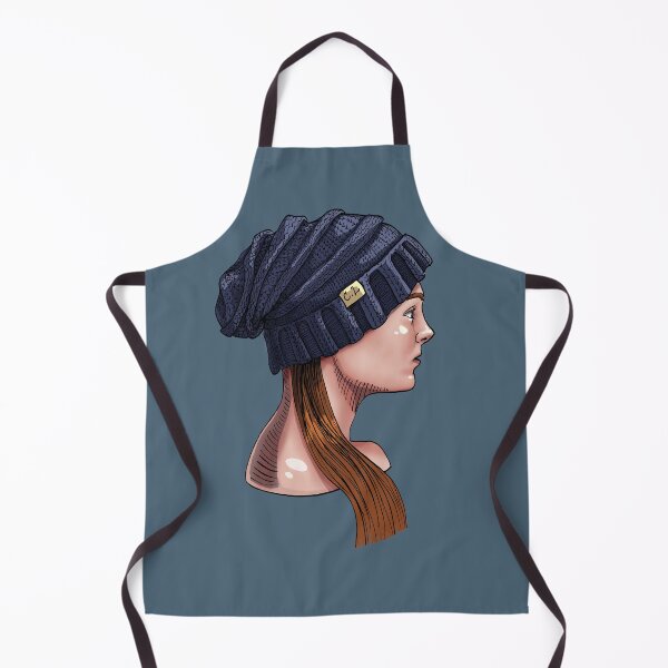 Aperçu de l'œuvre Profil de femme de caractère avec bonnet de cheveux bruns créée et vendue par CecyLL.