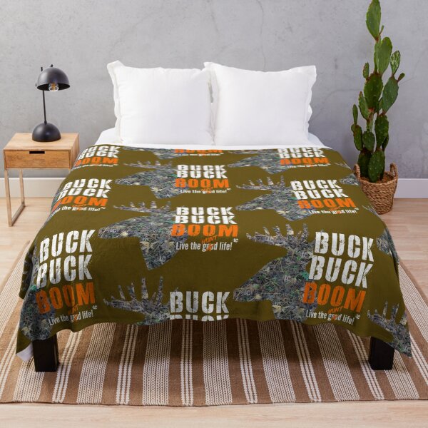 Item preview, Buck Buck BOOM camo deer head design for deer hunters designed and sold by LifeCrush.