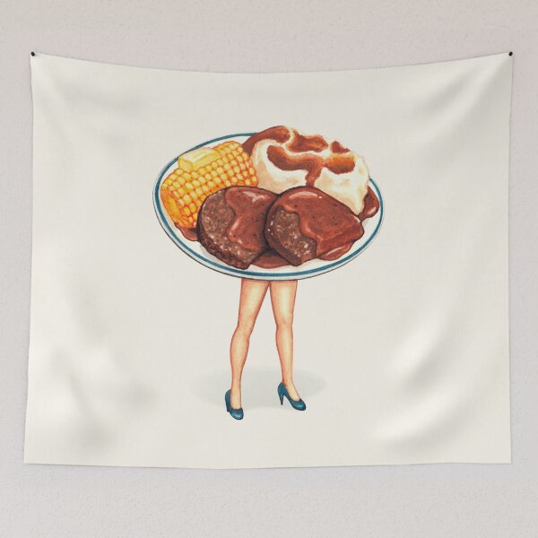 Item preview, Meatloaf Dinner Pin-Up designed and sold by Kelly  Gilleran.
