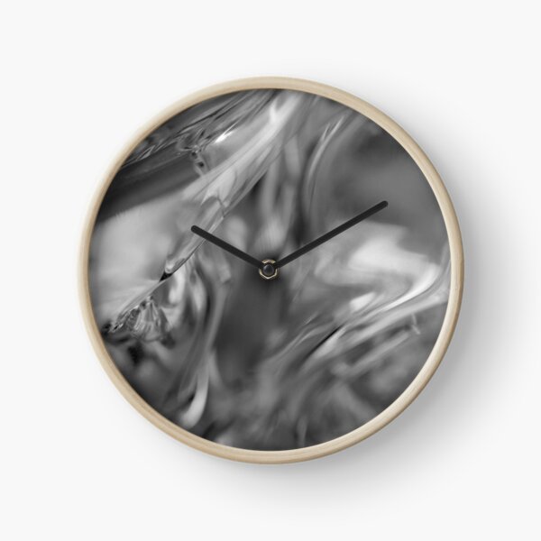 Glass Ice Abstract, No. 3 Clock