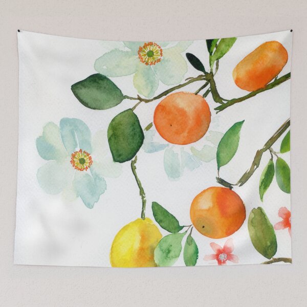 Item preview, flowers and mandarins designed and sold by kosarandrea.