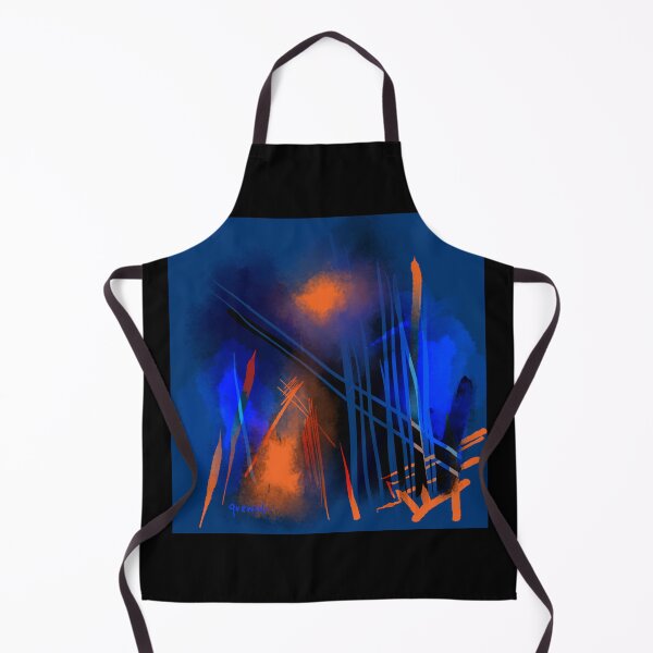 Artikelvorschau, Abstraktes Blau und Orange entworfen und verkauft von Sukhpal Grewal Ethnic Art.