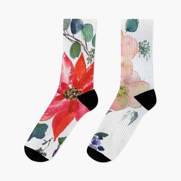 Item preview, poinsettia and eucalyptus designed and sold by kosarandrea.