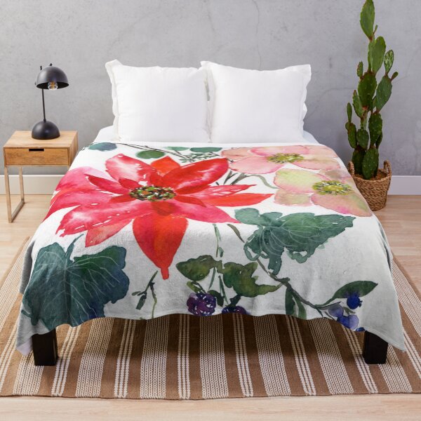 Item preview, poinsettia and eucalyptus designed and sold by kosarandrea.