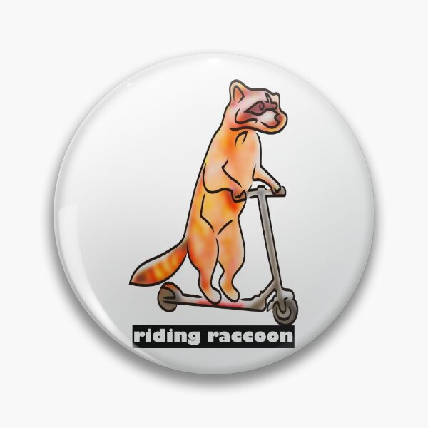 Item preview, Scooter riding raccoon designed and sold by Xdelacra.
