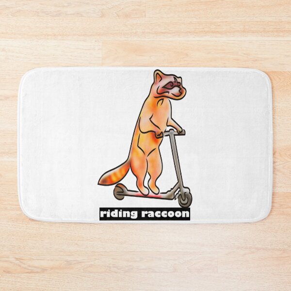 Item preview, Scooter riding raccoon designed and sold by Xdelacra.
