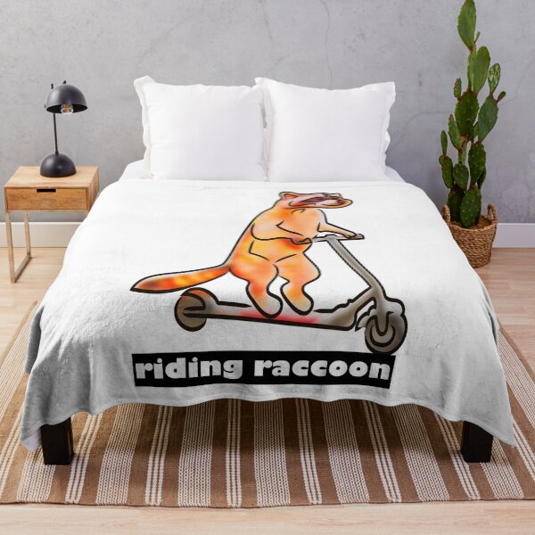 Item preview, Scooter riding raccoon designed and sold by Xdelacra.