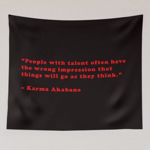 Item preview, Karma Akabane - Quote designed and sold by Epicanimequotes.