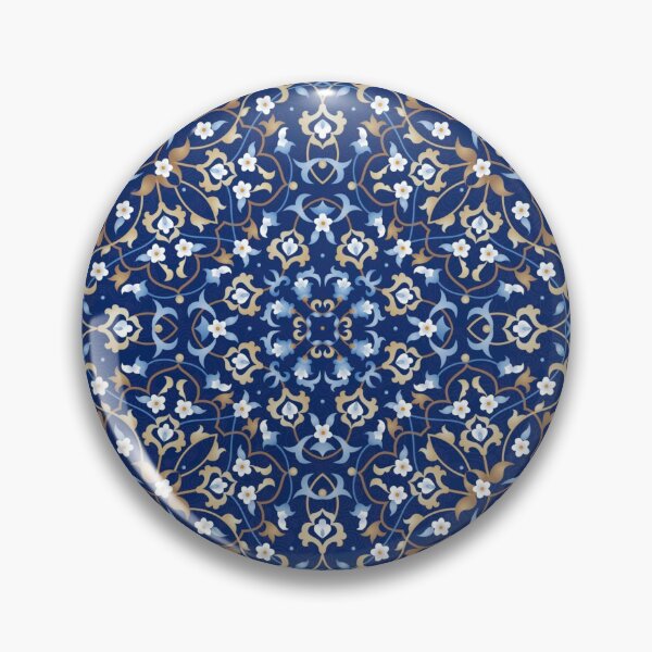 Item preview, Moroccan floral blue vector pattern designed and sold by astrunb5.