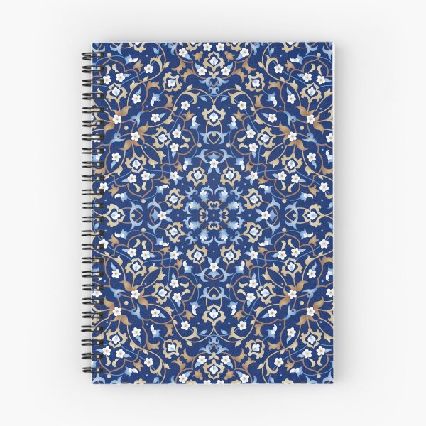 Item preview, Moroccan floral blue vector pattern designed and sold by astrunb5.