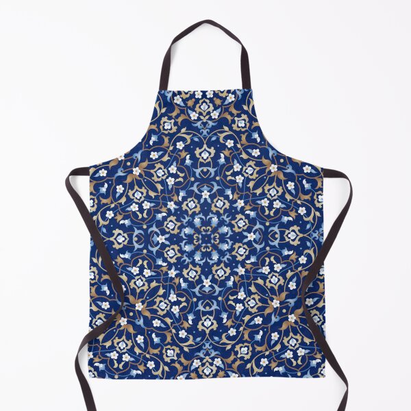 Vista previa del artículo con la obra «Patrón de vector azul floral marroquí», diseñado y vendido por astrunb5.
