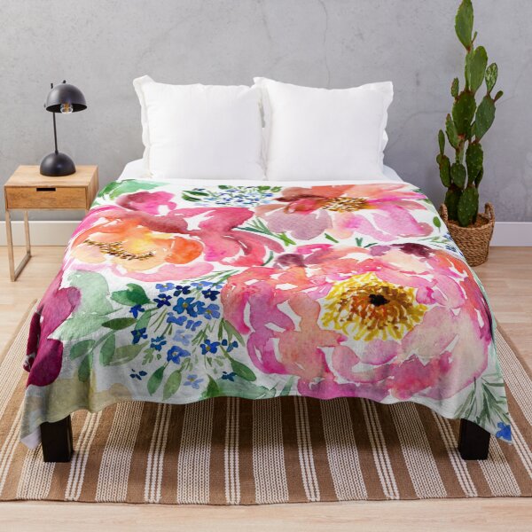 Item preview, yellow and pink peonies designed and sold by kosarandrea.