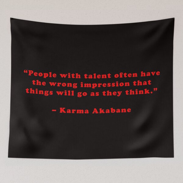 Item preview, Karma Akabane - Quote designed and sold by Epicanimequotes.