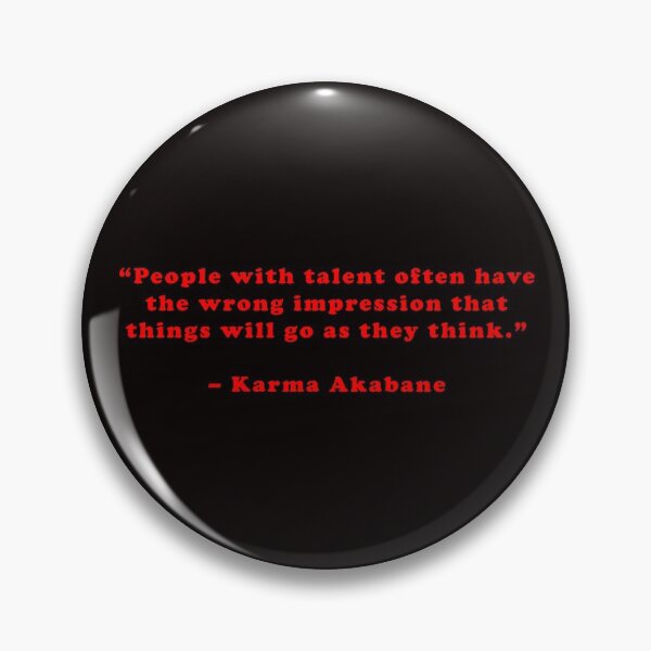 Item preview, Karma Akabane - Quote designed and sold by Epicanimequotes.