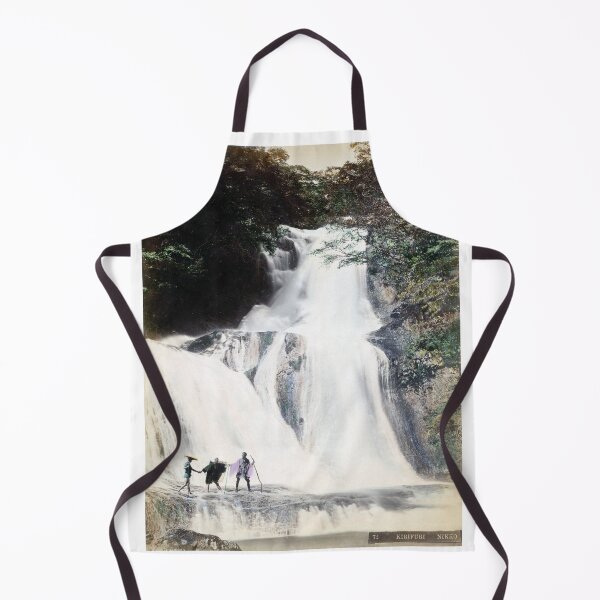 Item preview, 19th C. Japanese Men at Waterfall in Nikko Japan designed and sold by retrophotoworks.