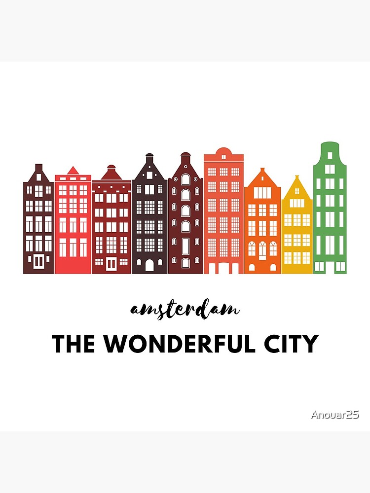 Discover Amsterdam Skyline Cat Premium Matte Vertical Poster