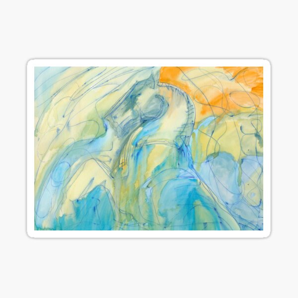 Glass Horse in Motion Sticker