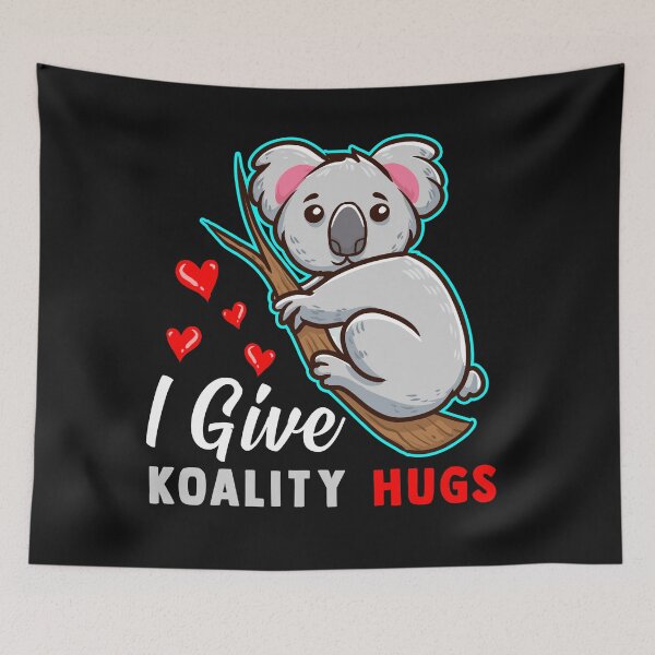 Item preview, I Give Koality Hugs Pun Hearts Cute Koala Grafik designed and sold by Coconil.