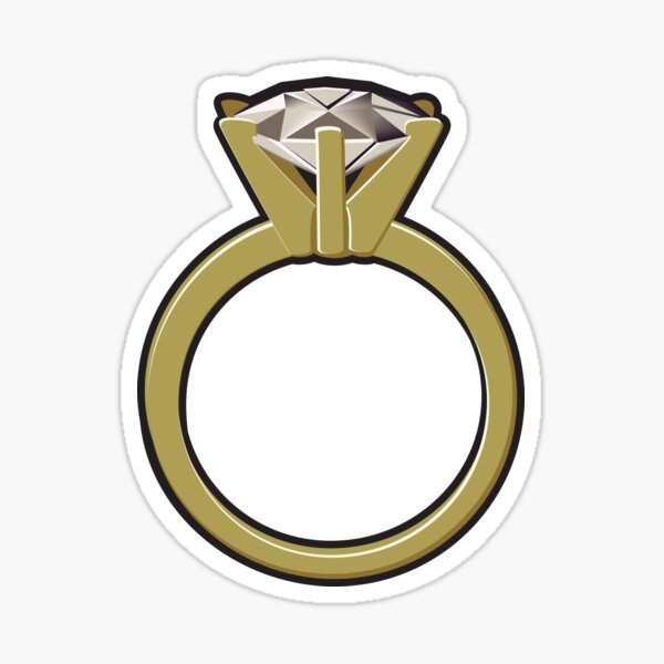 Diamond Engagement Ring Wedding Shower Stickers