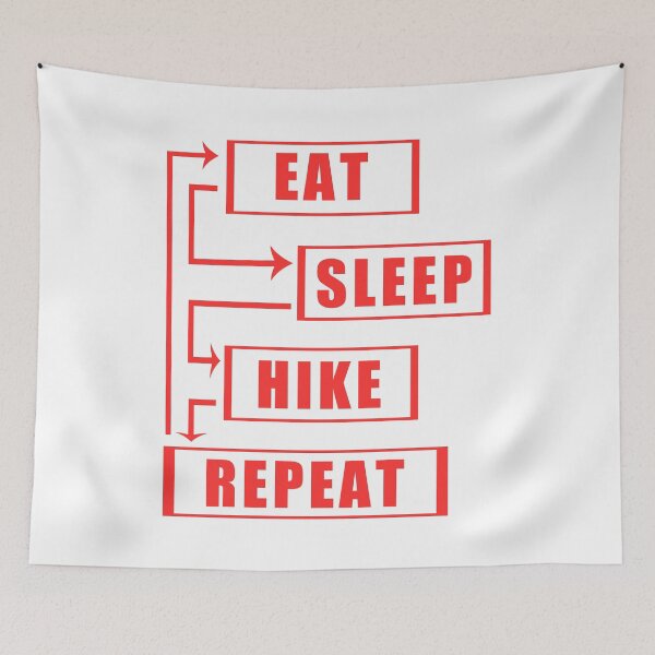 Artikelvorschau, Eat Sleep Hike Repeat entworfen und verkauft von teledesign.