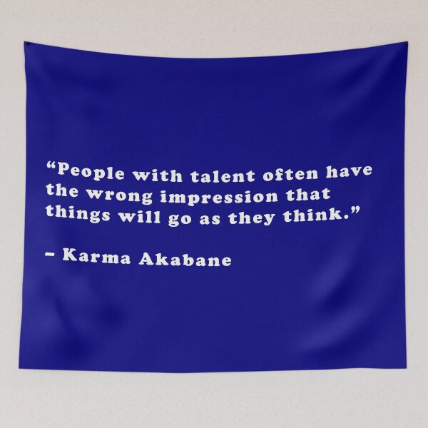 Item preview, Karma Akabane - Quote designed and sold by Epicanimequotes.